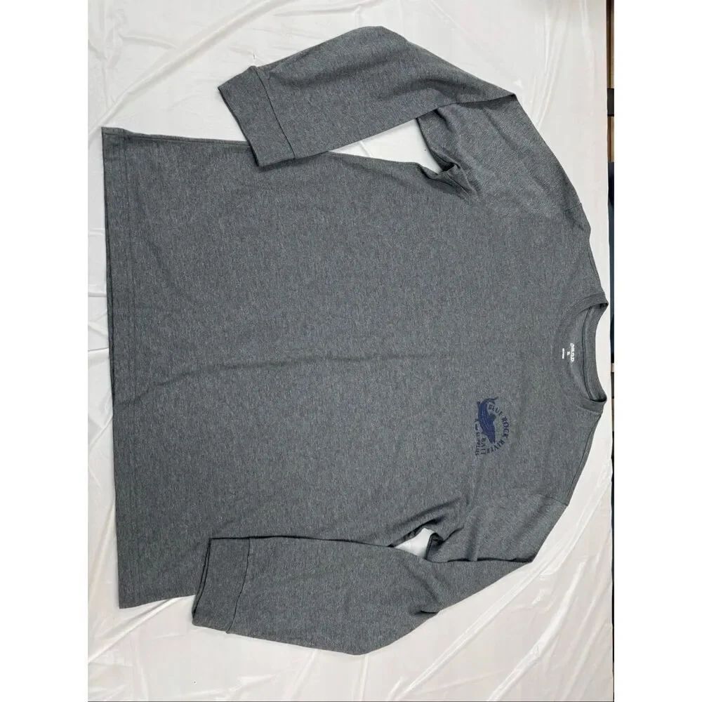 NWOT Izod Saltwater Mens Long Sleeve Tee in Carbon Heather Size X-Large